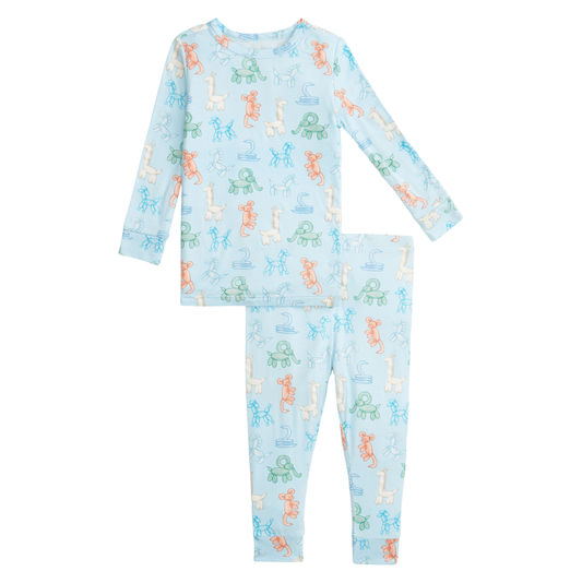 Magnetic Me Blue Party Animals Glow in the Dark PJ Set