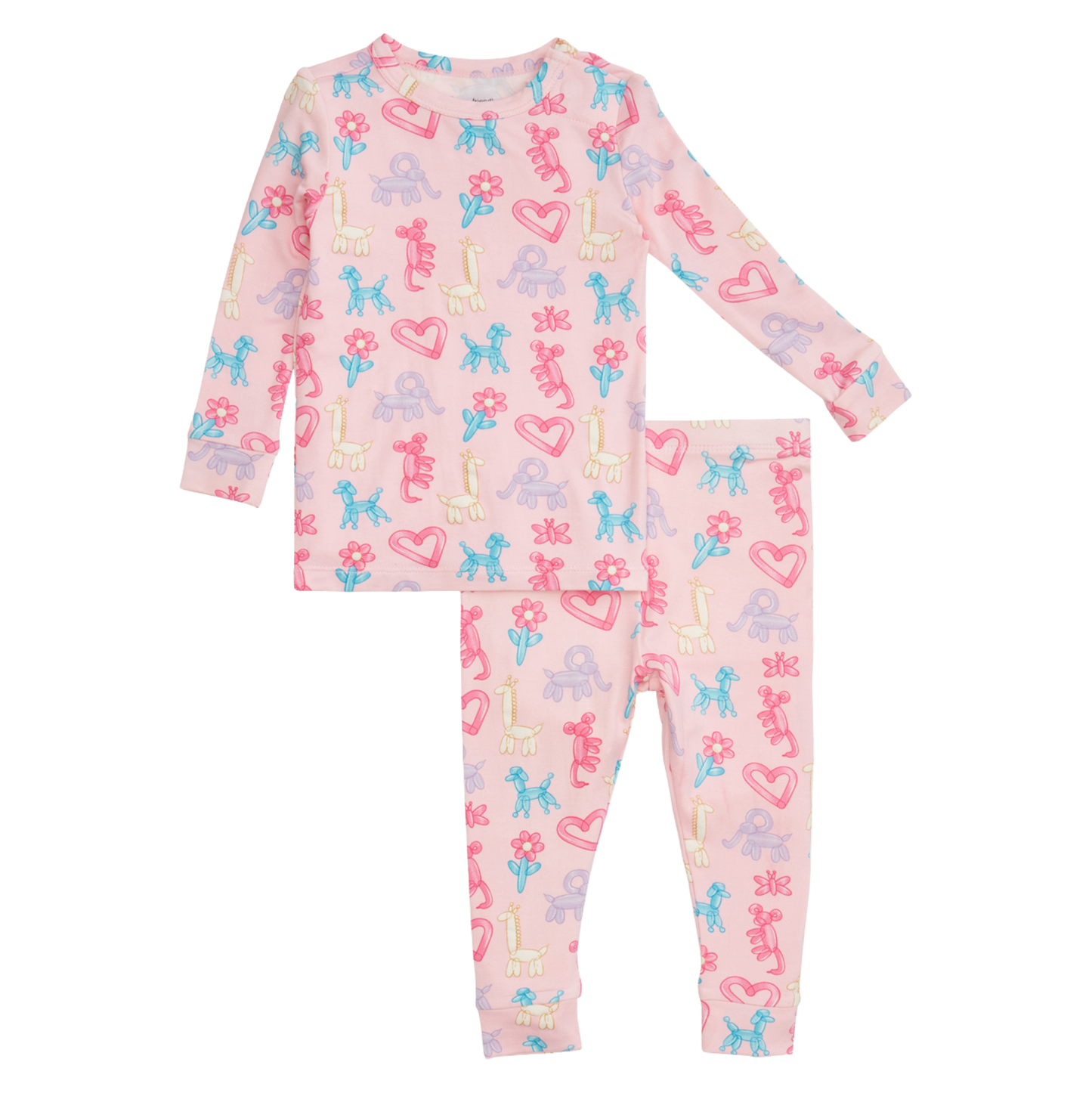 Magnetic Me Pink Party Animals Glow in the Dark PJ Set
