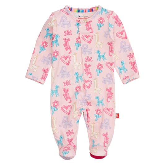 Magnetic Me Pink Party Animals Glow in the Dark Footie