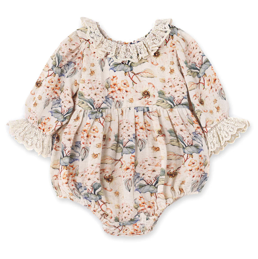 Vivian Floral Empire Lace Collar Bubble
