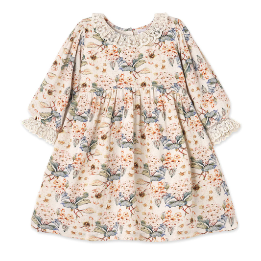 Vivian Floral Empire Lace Collar Dress