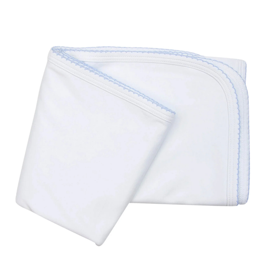 Paty Pima Blanket - Blue Picot