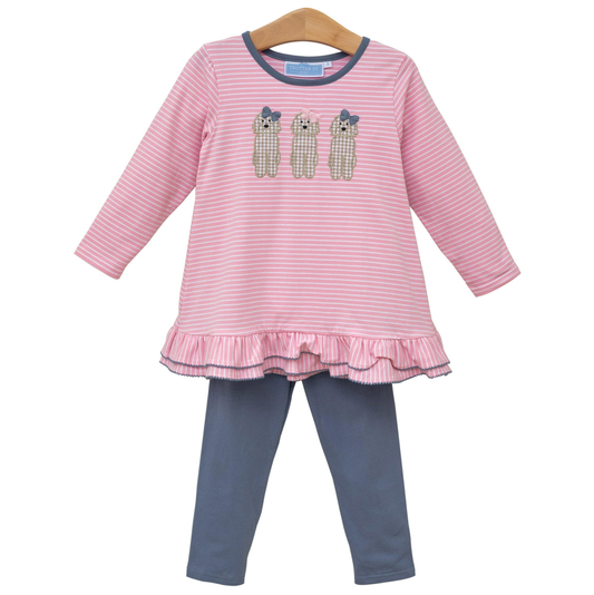 Trotter St. Dog Ruffle Pants Set