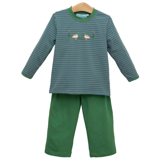 Trotter St. Mallard Embroidery Pants Set