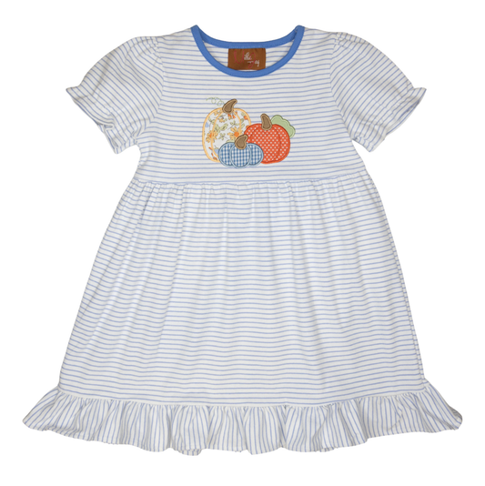 Millie Jay Pumpkin Applique Dress