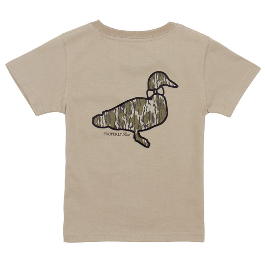 Properly Tied Sand Mossy Oak Logo Shirt