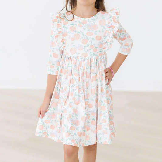 Mila & Rose Pretty Pumpkins Twirl Dress
