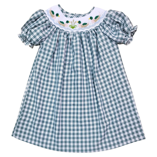 Sweet Dreams Pink Mallard Smocked Dress