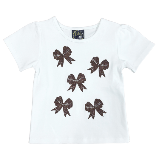 Emma Jean Football Bow Shirt