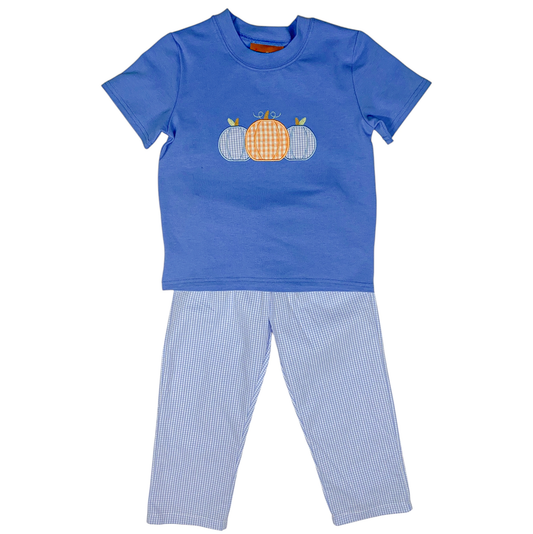 Millie Jay Pumpkin Applique Pants Set