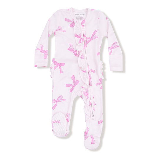 Angel Dear Pretty Bows 2 Way Zipper Footie