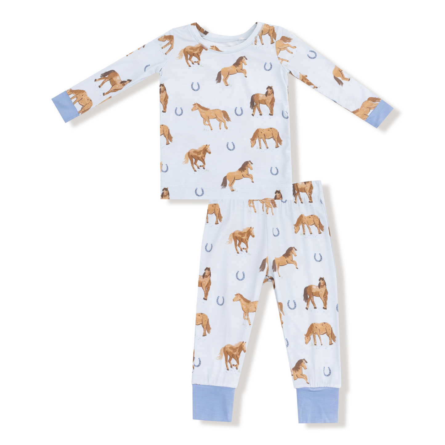 Angel Dear Blue Horses Loungewear Set