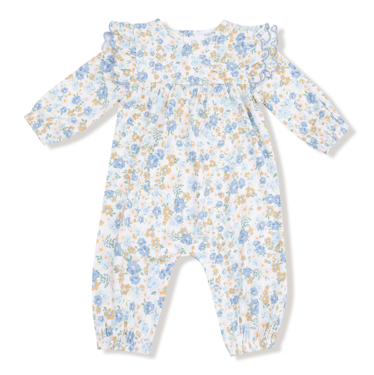 Angel Dear Sweet Rose Calico Ruffle Romper