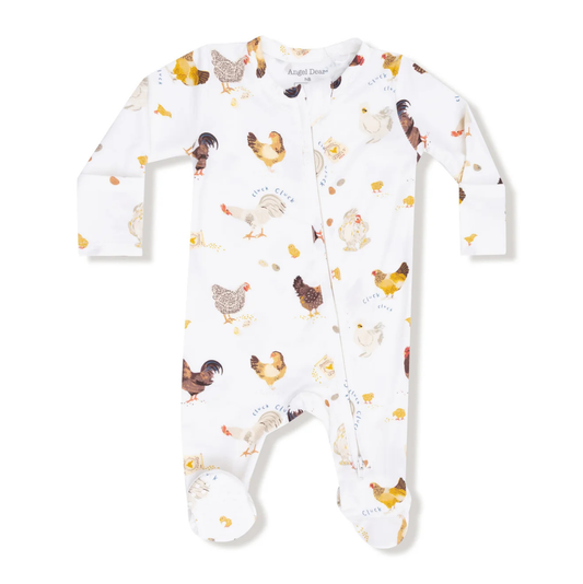 Angel Dear Collector Chickens 2 Way Zipper Romper