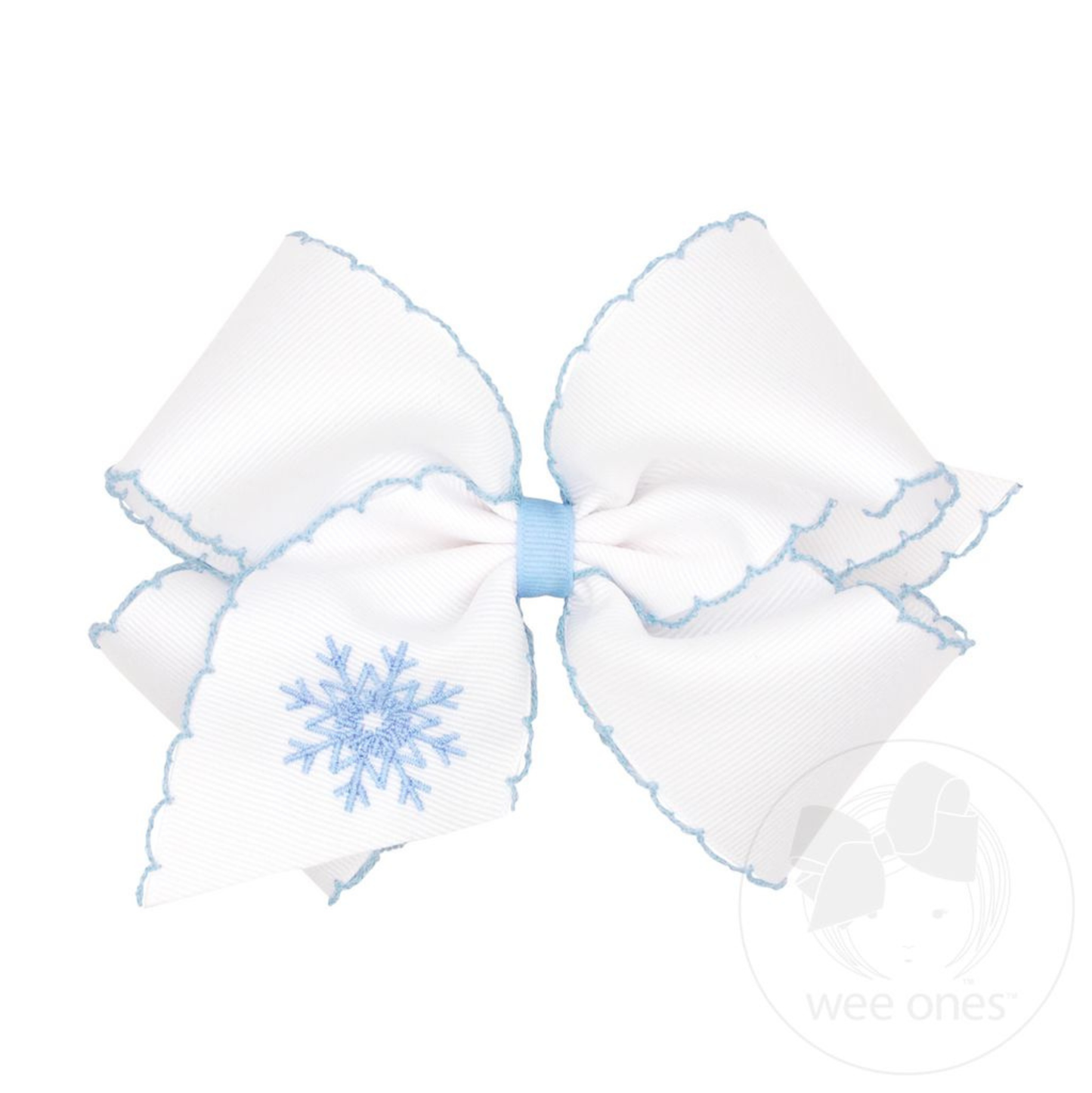 Wee Ones Snowflake Emb. Bow - King