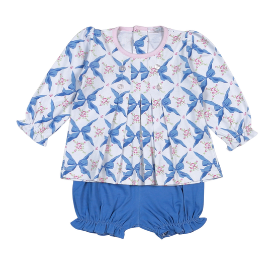 Baby Loren Pretty in Bows Pima Bloomer Set