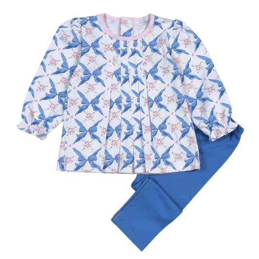Baby Loren Pretty in Bows Pima Pants Set