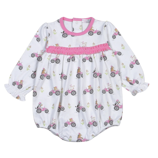 Baby Loren Barnyard Buddies Pima Ruffle Bubble