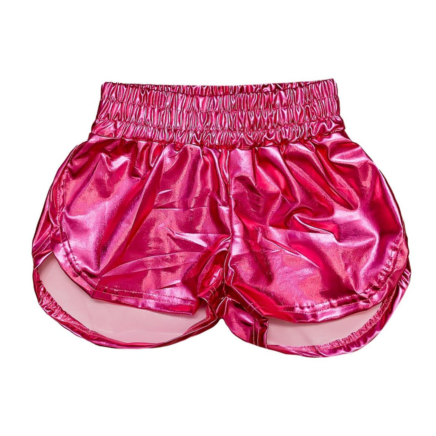 Belle Cher Hot Pink Metallic Shorts