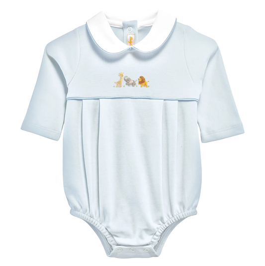 Baby Club Chic Blue Safari Adventure Embroidered Bubble