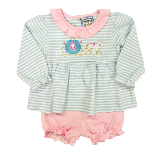 Three Sisters Horse & Carriage Appl. Bloomer Set