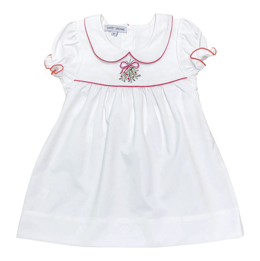 Mistletoe Embroidery Dress