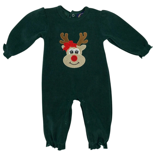 Emma Jean Corduroy Reindeer Romper