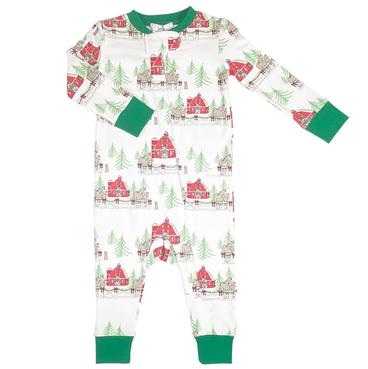 Ishtex Christmas Farm Zipper Romper