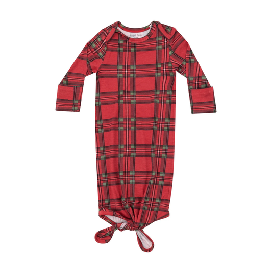 Angel Dear Vintage Holiday Plaid Knotted Gown