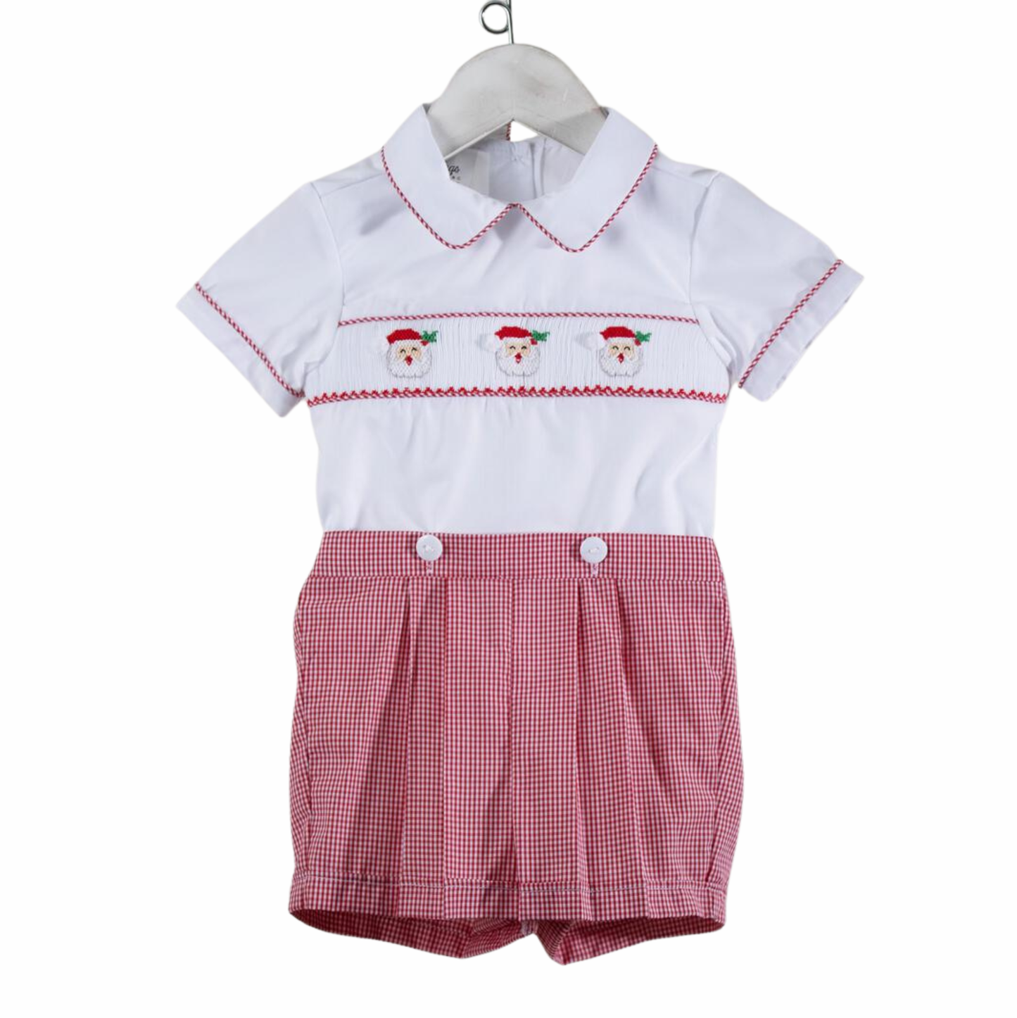 Baby Blessings Little Claus Red Gingham Caleb Set