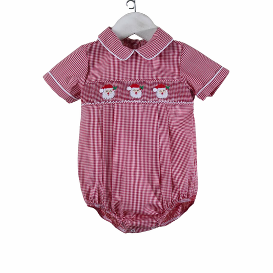 Baby Blessings Little Claus Red Gingham Caleb Bubble