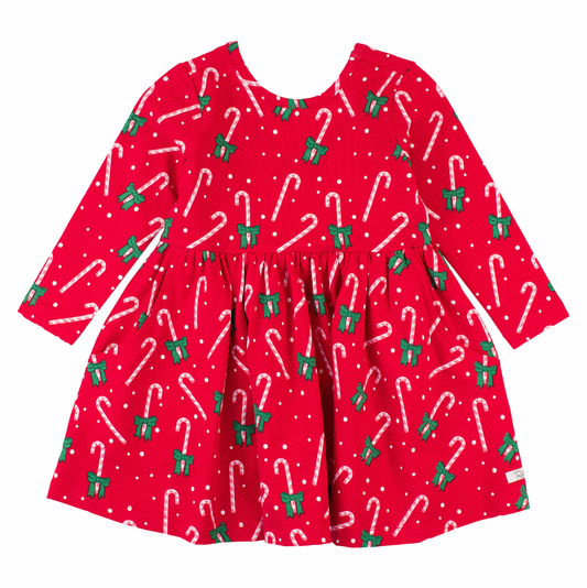 Ruffle Butts Candy Cane Cutie Twirl Dress