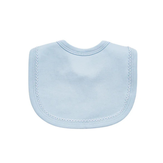 SPB Bib Blue/White Picot Trim