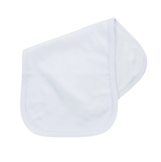 SPB Burp Cloth White/White Picot Trim