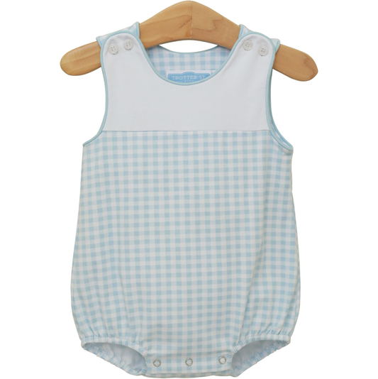 Trotter St. Light Blue Gingham Madden Bubble