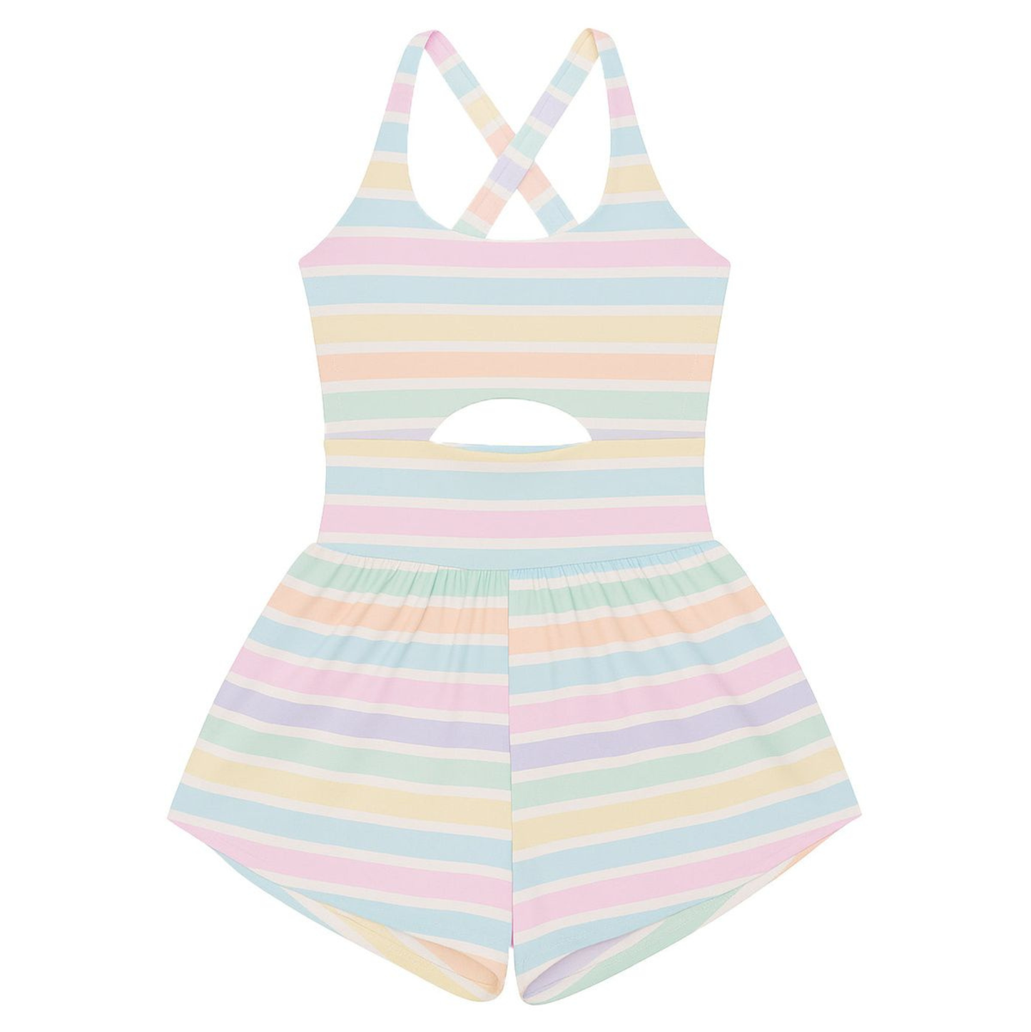 Belle Cher Striped Haddie Romper