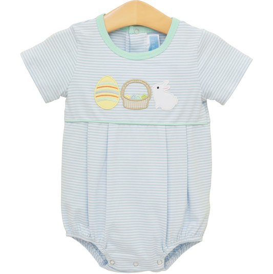 Trotter St. Blue Bunnies & Baskets Bubble