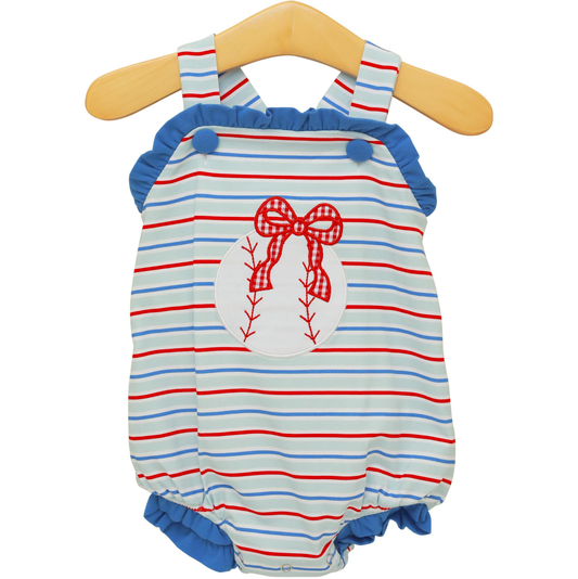 Trotter St. Play Ball Ruffle Sunsuit