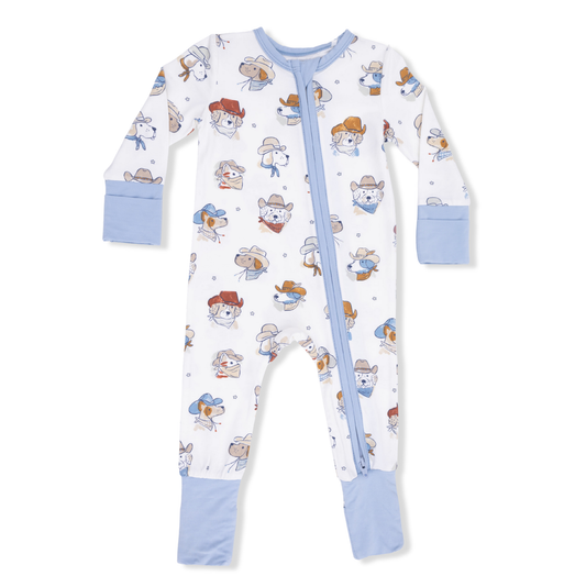 Angel Dear Beige Cowdogs - Convertible Romper