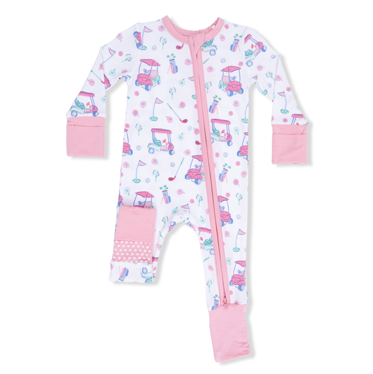 Angel Dear Golf Carts & Flowers - Convertible Romper