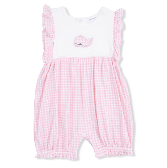Angel Dear Bubbly Whale Pink Ruffle Playsuit
