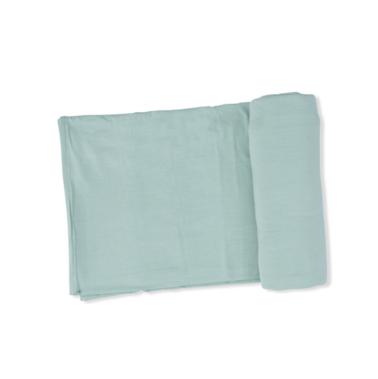 Angel Dear Solid Misty Blue Swaddle Blanket