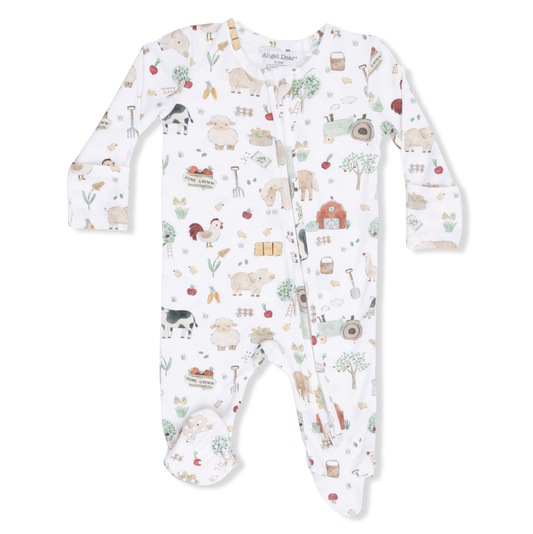 Angel Dear Cute Farm Animals Uni - 2 Way Zipper Footie