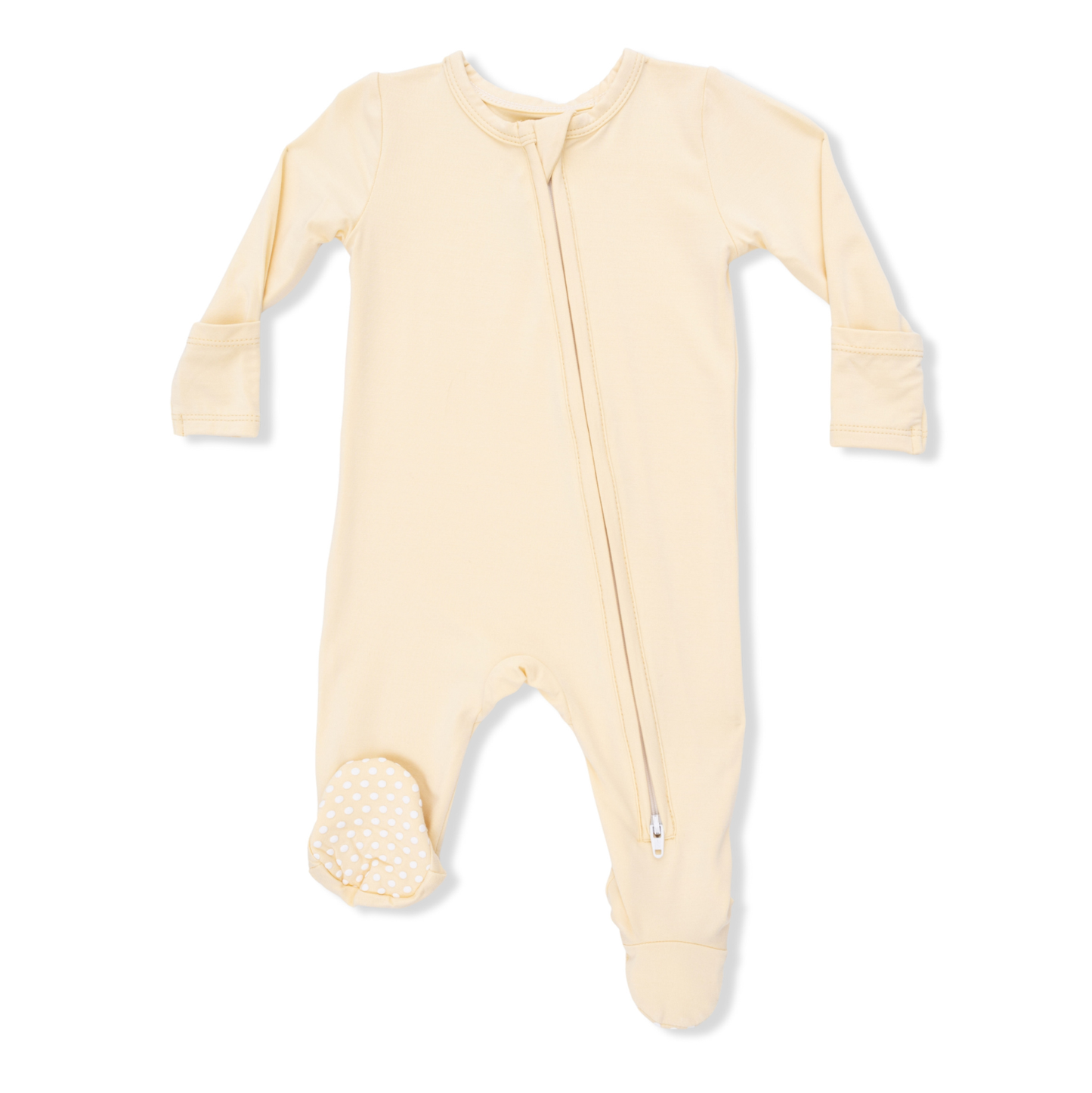 Angel Dear Solid Italian Straw - 2 Way Zipper Footie