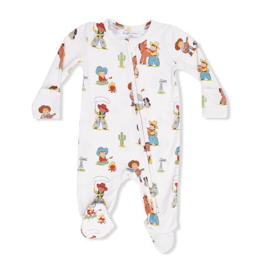 Angel Dear Vintage Cowboys - 2 Way Zipper Footie