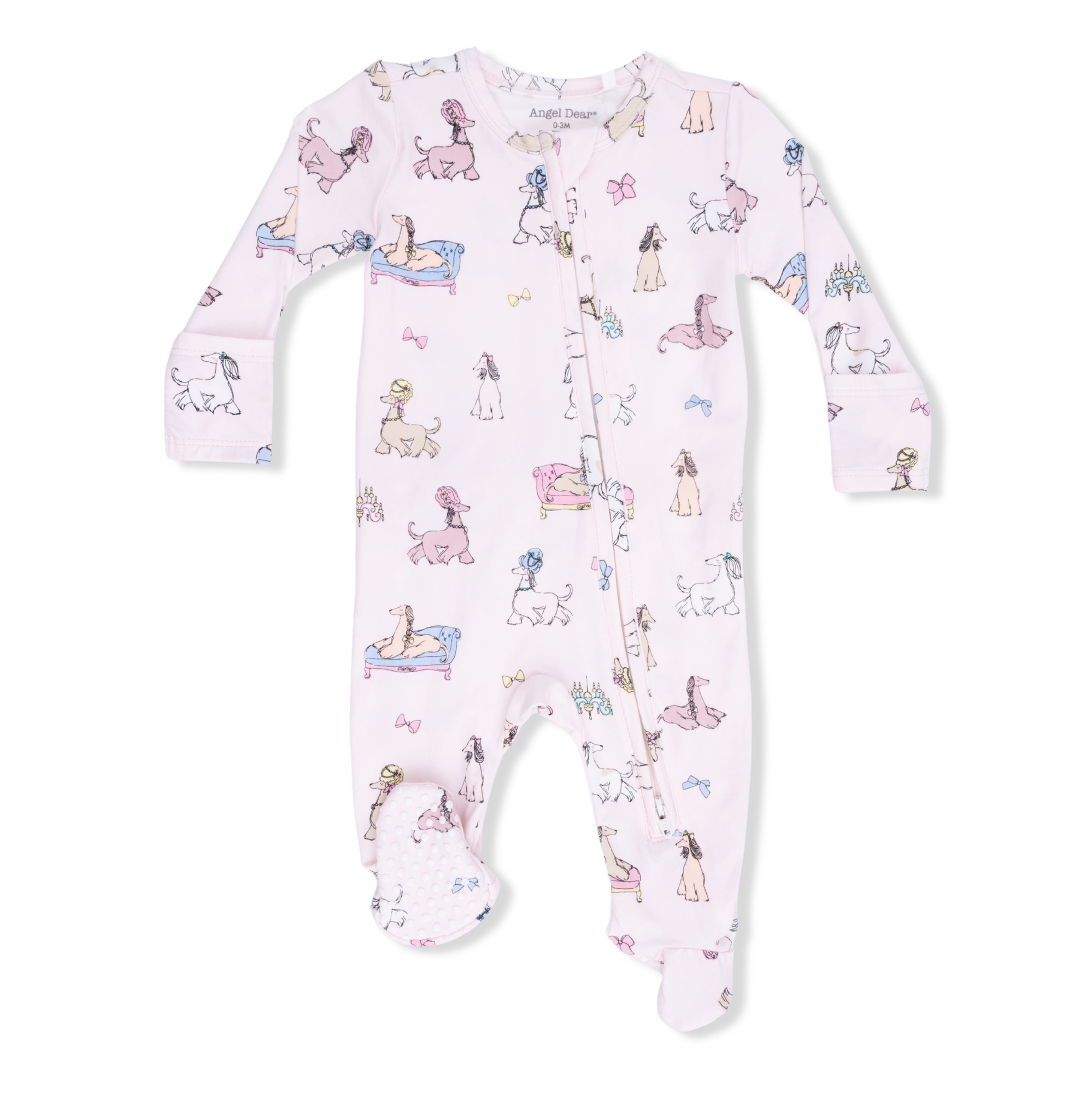 Angel Dear Fancy Hounds w Bows - 2 Way Ruffle Zipper Footie – Banana ...