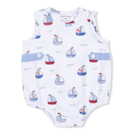 Angel Dear Blue Bubbly Sailboats Bubble
