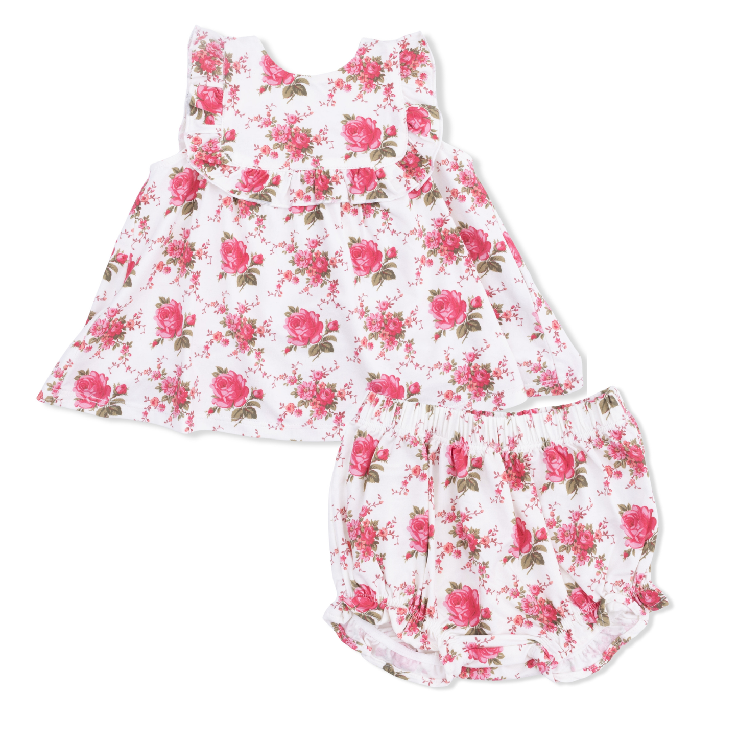 Angel Dear Elegant Roses Ruffle Top & Bloomer Set