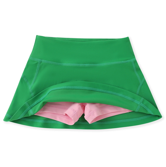 Swoon Active Green/Pink Tennis Skirt