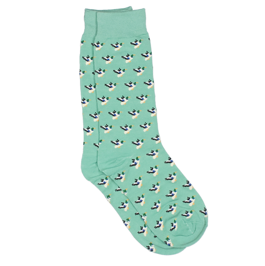 Properly Tied Lucky Duck Socks Breaking Water